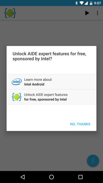 Fotografía - AIDE Obtient Android 6.0 Soutien dans la version 3.2, et Intel est le parrainage des touches de luxe une valeur de 10 $ pour un temps limité