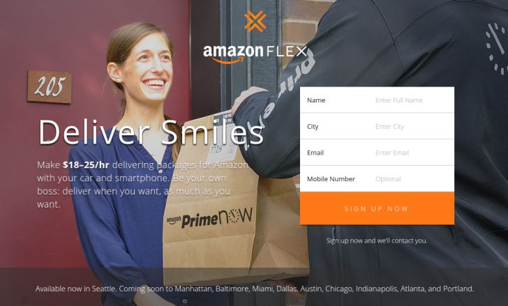 Fotografía - Amazon est prêt à Uberize Votre livraison de colis Avec Amazon Flex