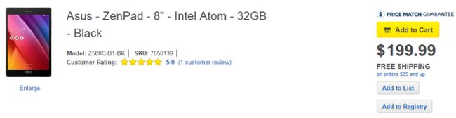 10/07/2015 13_06_57-Asus Zenpad 8_ Intel Atom 32GB Black Z580C-B1-BK - Best Buy