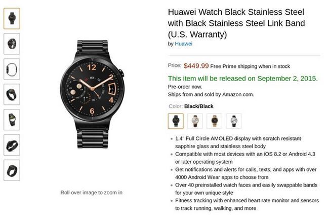 Fotografía - Les clients qui ont pré-commandé une montre Huawei voient leurs dates de livraison à jour repoussée à la mi-Septembre