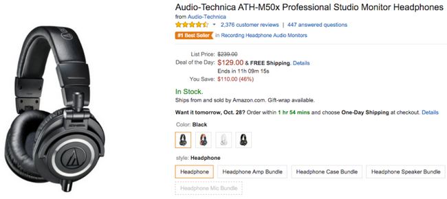 Fotografía - Offre: ATH-M50x, M40X et M30X de Audio-Technica sont en vente sur Amazon