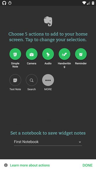 Fotografía - Evernote ajoute trois nouveaux widgets écran d'accueil et corrections de bugs dans la dernière mise à jour