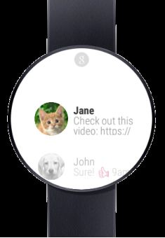 Fotografía - Messages Pour Android Wear vous permet de taper des SMS et Hangouts Textes, gracieuseté de l'équipe de l'OMS a également apporté un client de messagerie, navigateur, et YouTube à votre poignet