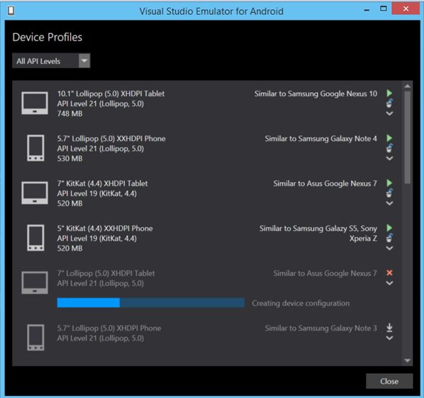 Fotografía - Microsoft Visual Studio de presse mis à jour pour Android Emulator profils de périphériques nouveaux et Wi-Fi Simulation