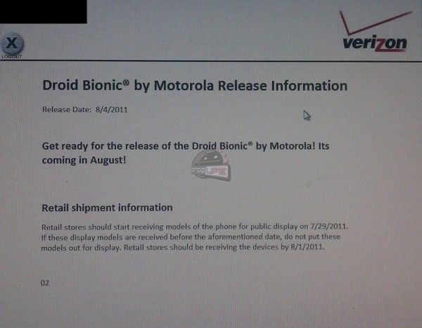Fotografía - Plus de fuites Point à Août 4 Date de sortie pour Motorola DROID Bionic