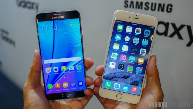 Fotografía - Samsung Galaxy Note 5 vs iPhone 6 Plus - qui est le grand roi de l'écran?
