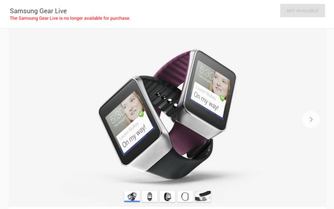 Fotografía - Samsung Gear Live Pas plus disponible sur le magasin Google