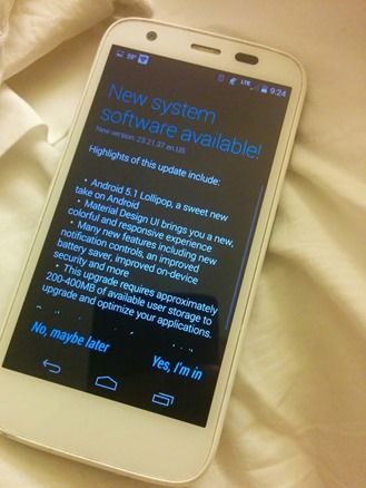Fotografía - Déverrouillé versions de l'original Moto G LTE obtiennent Android 5.1 aux États-Unis