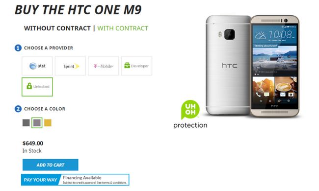 Fotografía - Vous pouvez maintenant acheter Unlocked Le HTC One M9 Directement De HTC Pour 649 $