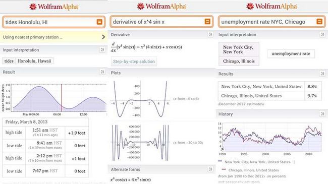 WolframAlpha meilleures applications de collège