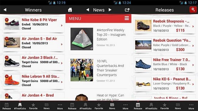 KicksOnFire meilleures applications Android de la mode