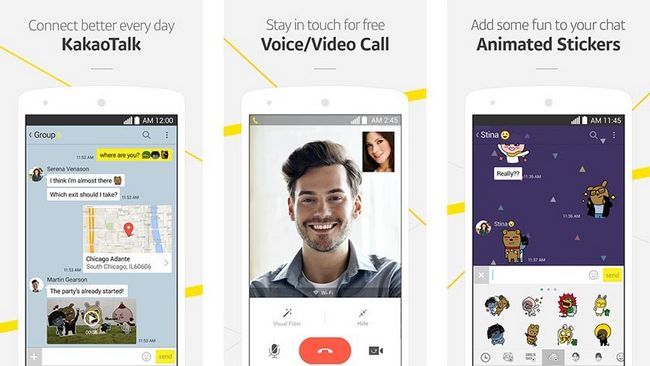 KakaoTalk meilleure vidéo appelant applications pour Android