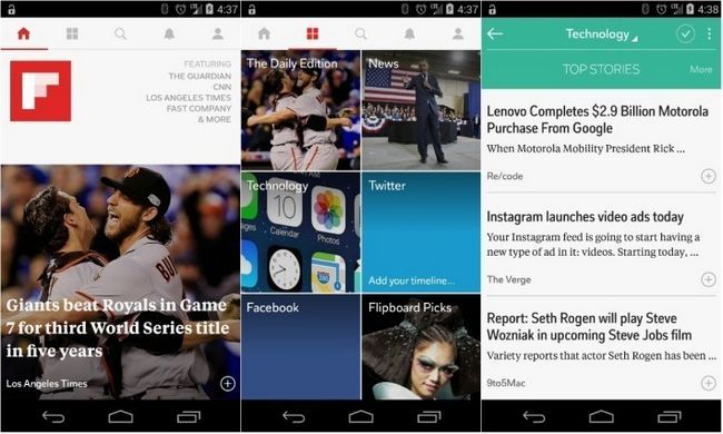 Flipboard meilleures applications Android de presse