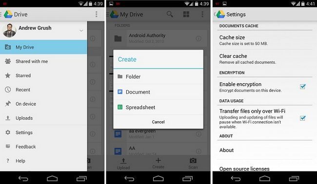 Google Drive bureau android
