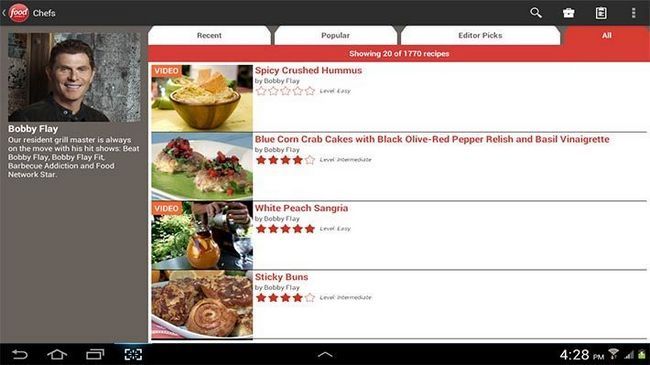 Food Network dans les meilleures applications Android de cuisine Cuisine et recettes des applications Android