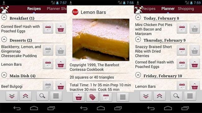 quoi's for dinner best Android cooking apps and Android recipe apps