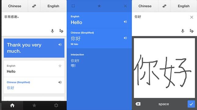 Google Translate applications les plus utiles pour Android