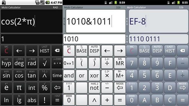 mobi meilleurs calculatrice applications Android