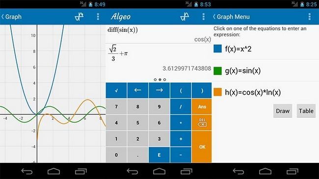 Algeo calculatrice graphique meilleurs calculatrice applications Android