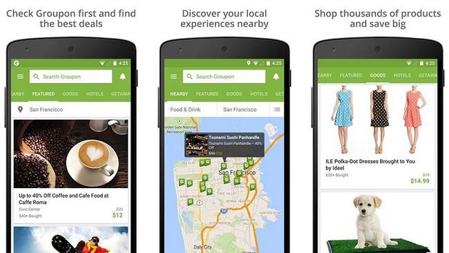 Groupon meilleures applications Android