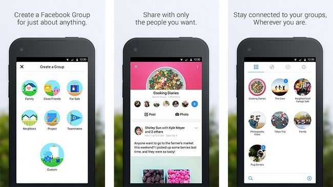 Facebook Groupes meilleures nouvelles applications Android
