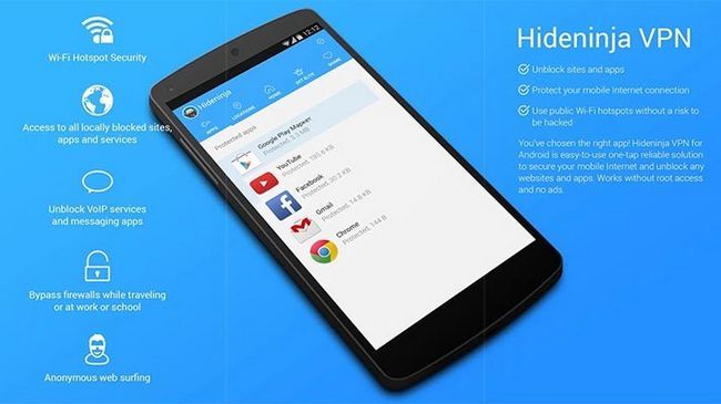 hideninja meilleures applications VPN Android
