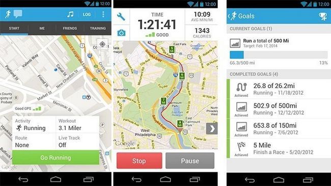 RunKeeper meilleures applications Android de remise en forme et des applications d'entraînement