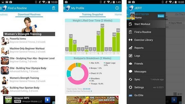 JEFIT applications de fitness meilleure Android et des applications d'entraînement
