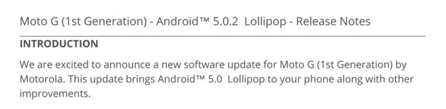 Fotografía - 1st Gen Moto G Gets Mise à jour Android Lollipop OTA