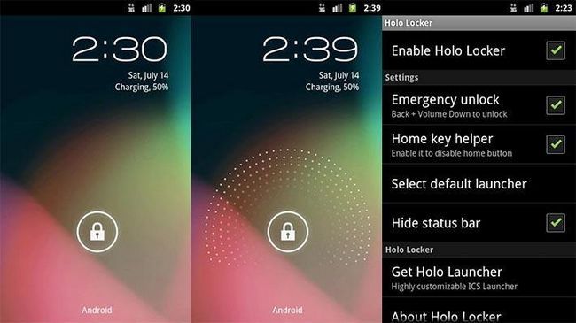 holo casier meilleures applications de l'écran de verrouillage Android