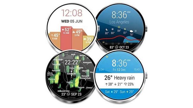 instaweather meilleures montres faces d'usure Android