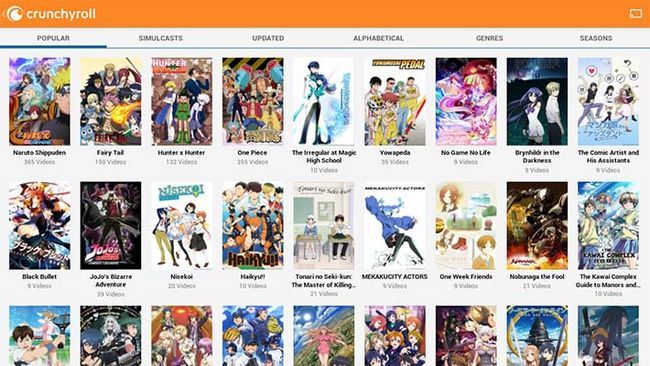 Crunchyroll applications Chromecast