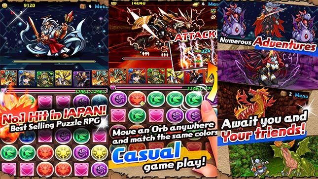 Puzzles & Dragons meilleurs jeux Android gratuits