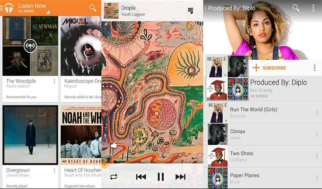 Google Play Music - les applications Android