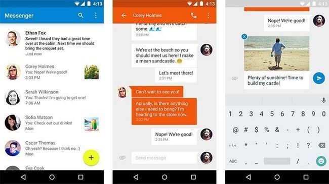 Google Messenger meilleures applications de conception de matériel pour Android