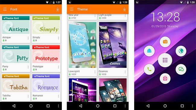 lanceur etheme applications Android
