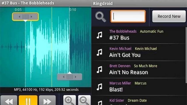 Ringdroid meilleures applications Android pour les sonneries