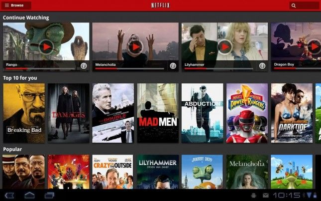 Netflix tablettes Android 3