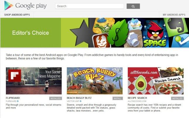 Google Apps jeu de magasins