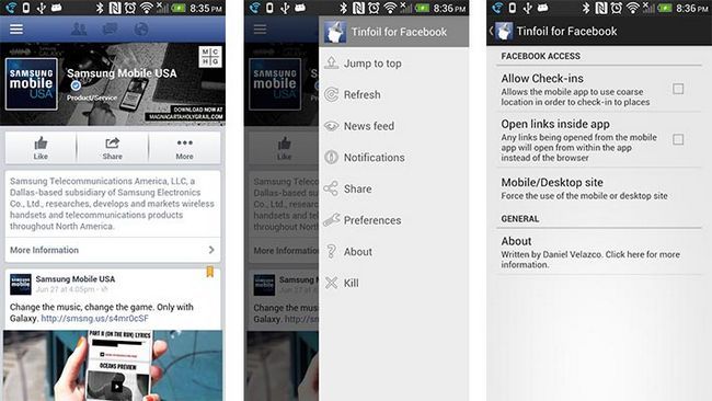 Tinfoil pour les applications Facebook