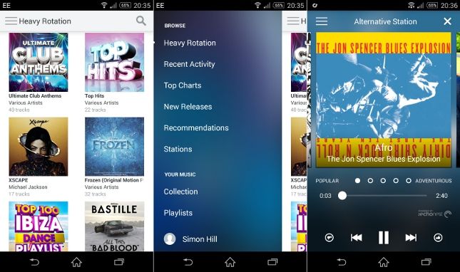 La radio Rdio applications Android