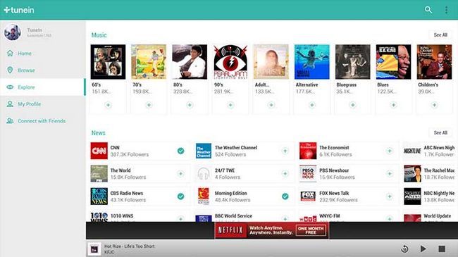 TuneIn Radio meilleures applications Android TV