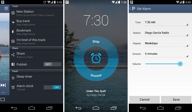 Fotografía - Pandora pour Android reçoit une nouvelle mise à jour, ajoute une fonction réveil