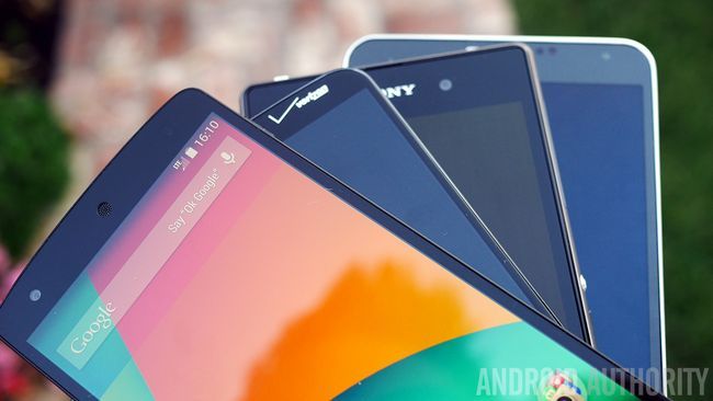 Meilleurs téléphones Android Nexus avant 5 LG G2 Sony Xperia Z1 Galaxy Note 3