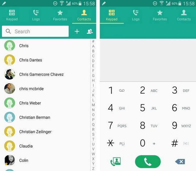 Contacts dialer