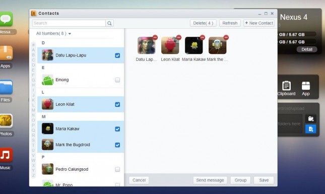 AirDroid-AA-contacts-groupe action