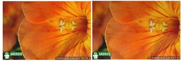 Galaxy Note 2 vs Galaxy l'écran 3