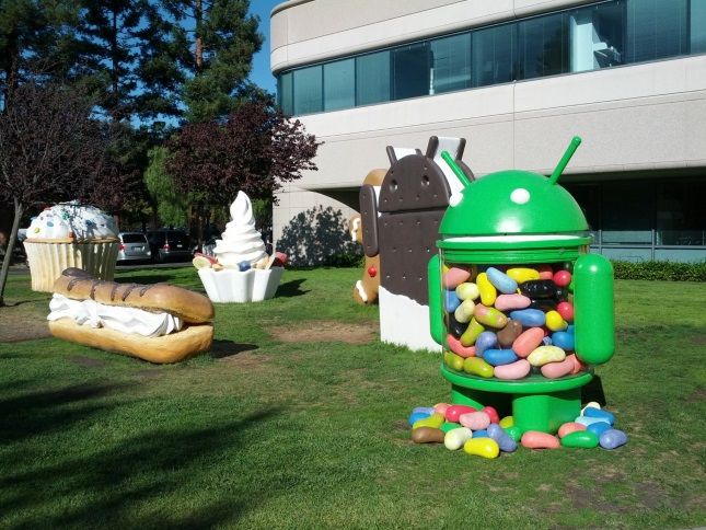 Statues Google gazon de versions Android