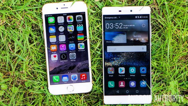 Fotografía - Apple iPhone 6 vs Huawei P8 - mains sur