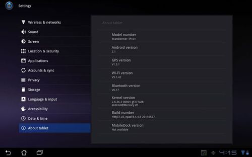 Fotografía - Asus Eee Pad Transformer Android 3.1 mise à jour plus tôt que prévu